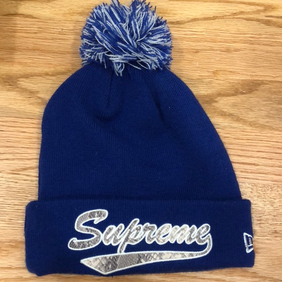 supreme new era snake script beanie
